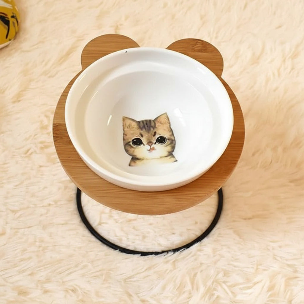 Suporte Ergonômico para Comida de Gato