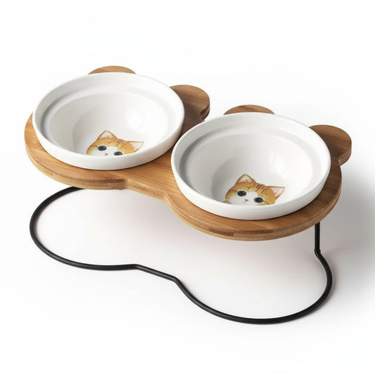 Suporte Ergonômico para Comida de Gato